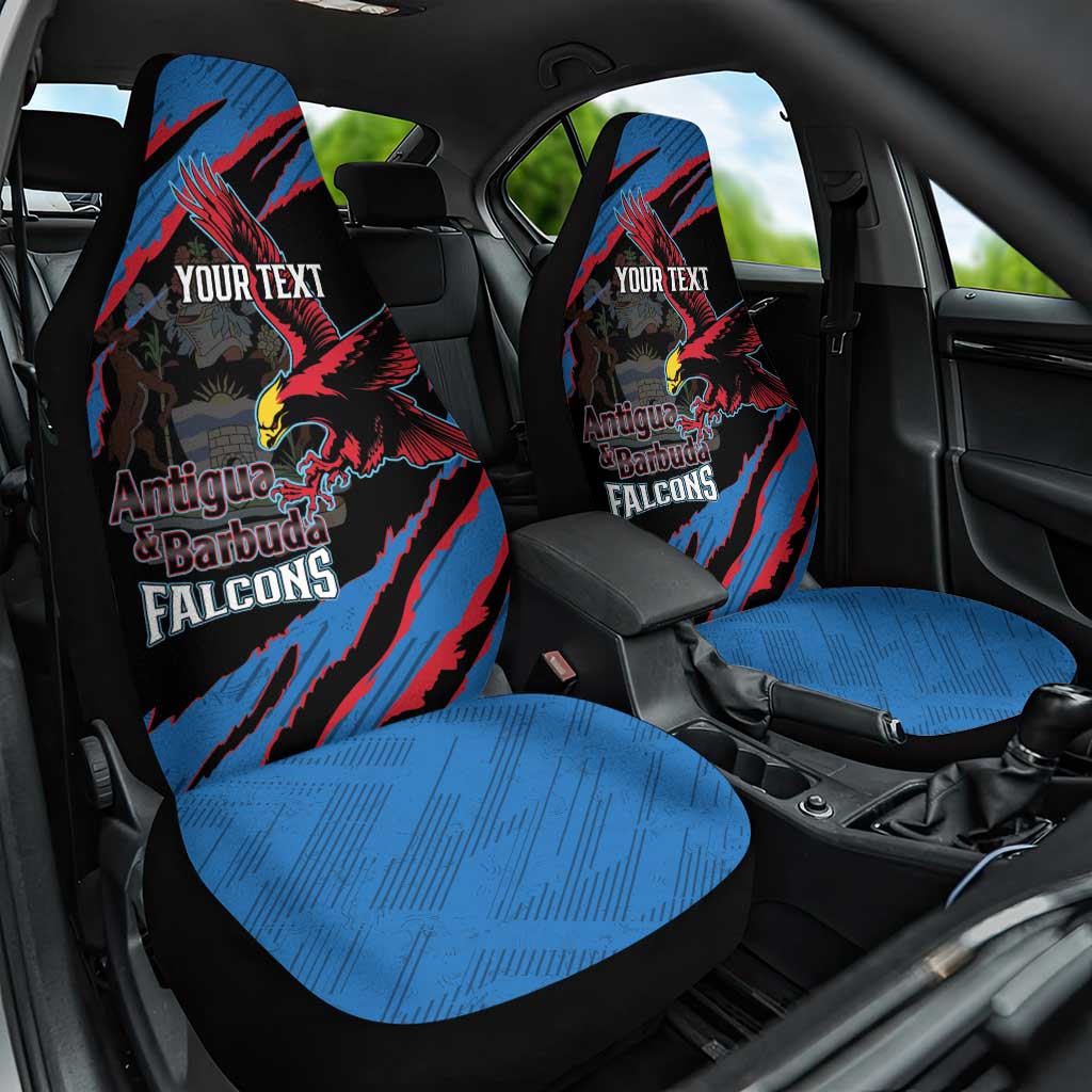 Custom Antigua and Barbuda Cricket Car Seat Cover Go Champions Falcons