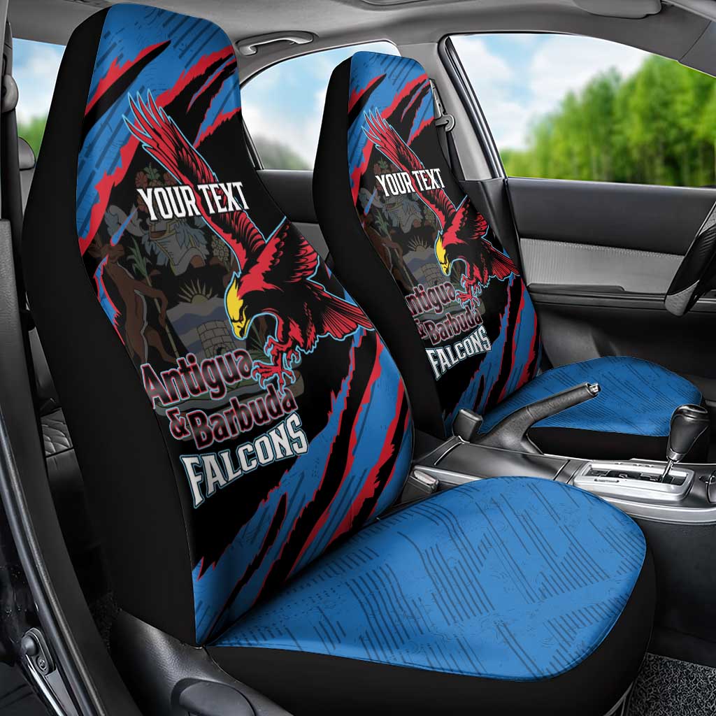 Custom Antigua and Barbuda Cricket Car Seat Cover Go Champions Falcons