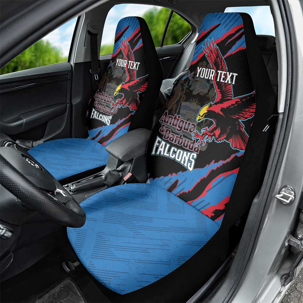 Custom Antigua and Barbuda Cricket Car Seat Cover Go Champions Falcons