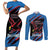 Custom Antigua and Barbuda Cricket Couples Matching Short Sleeve Bodycon Dress and Long Sleeve Button Shirt Go Champions Falcons