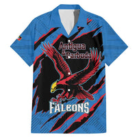 Custom Antigua and Barbuda Cricket Family Matching Mermaid Dress and Hawaiian Shirt Go Champions Falcons