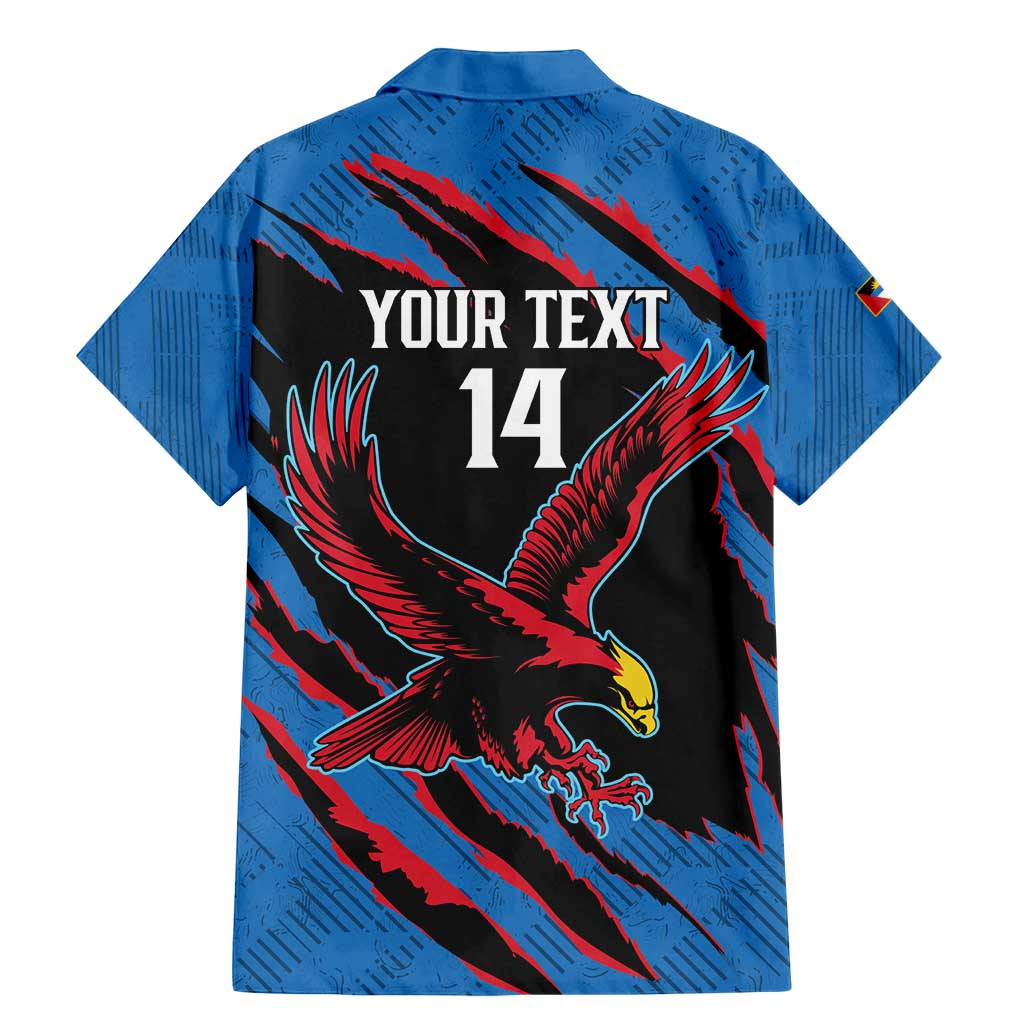 Custom Antigua and Barbuda Cricket Family Matching Mermaid Dress and Hawaiian Shirt Go Champions Falcons