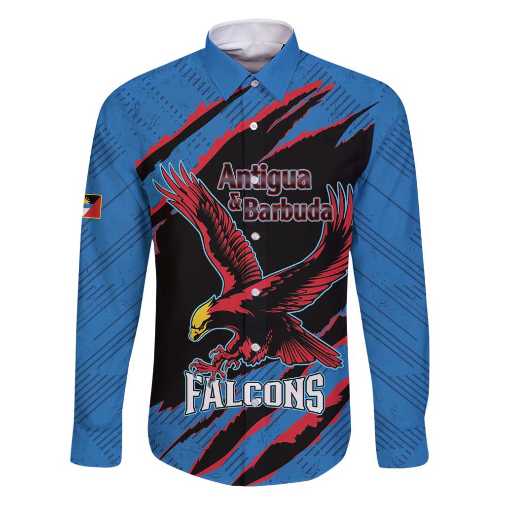 Custom Antigua and Barbuda Cricket Family Matching Mermaid Dress and Hawaiian Shirt Go Champions Falcons