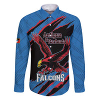 Custom Antigua and Barbuda Cricket Family Matching Puletasi and Hawaiian Shirt Go Champions Falcons