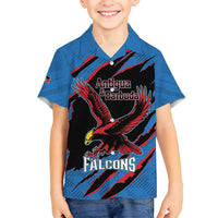 Custom Antigua and Barbuda Cricket Family Matching Puletasi and Hawaiian Shirt Go Champions Falcons