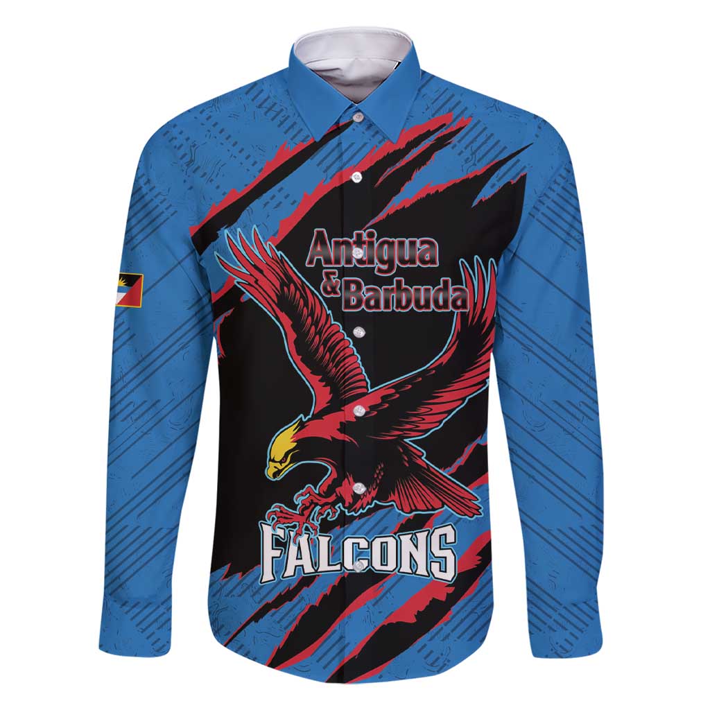 Custom Antigua and Barbuda Cricket Family Matching Short Sleeve Bodycon Dress and Hawaiian Shirt Go Champions Falcons