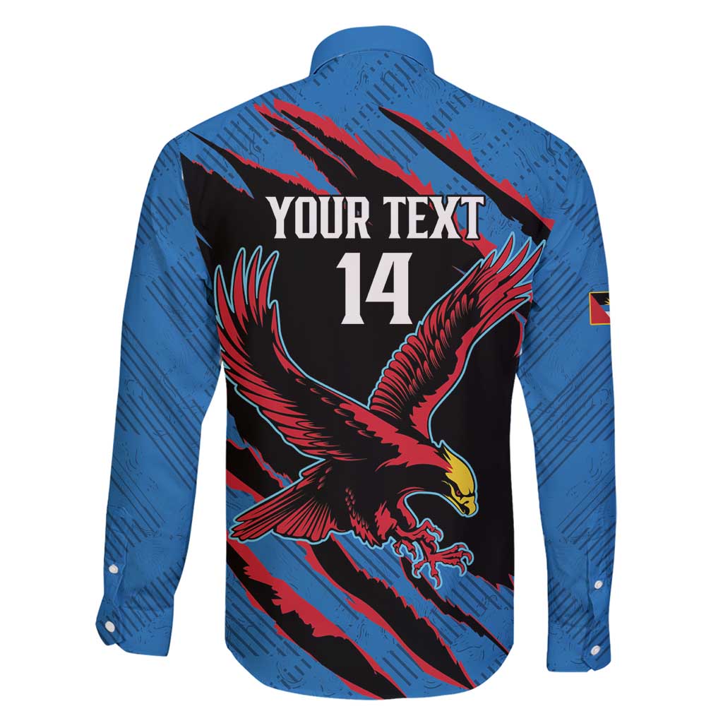 Custom Antigua and Barbuda Cricket Family Matching Short Sleeve Bodycon Dress and Hawaiian Shirt Go Champions Falcons