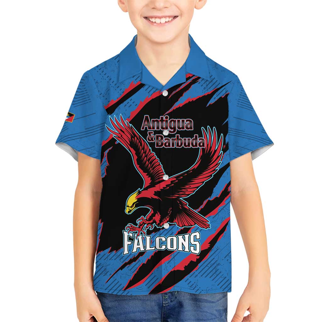 Custom Antigua and Barbuda Cricket Family Matching Tank Maxi Dress and Hawaiian Shirt Go Champions Falcons