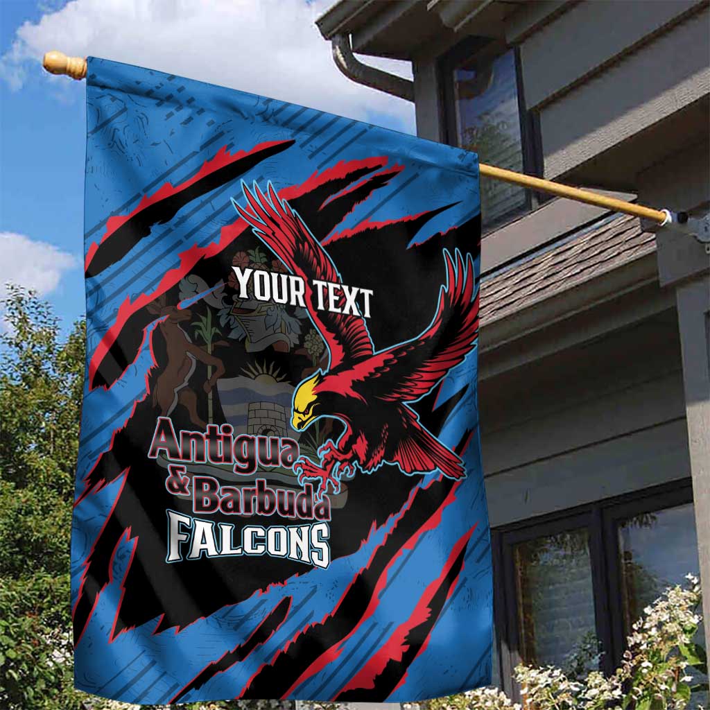 Custom Antigua and Barbuda Cricket Garden Flag Go Champions Falcons