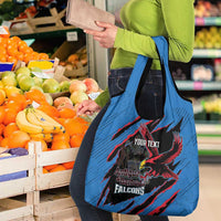 Custom Antigua and Barbuda Cricket Grocery Bag Go Champions Falcons