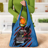 Custom Antigua and Barbuda Cricket Grocery Bag Go Champions Falcons
