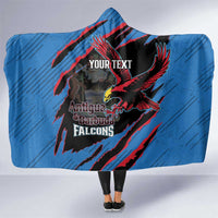 Custom Antigua and Barbuda Cricket Hooded Blanket Go Champions Falcons