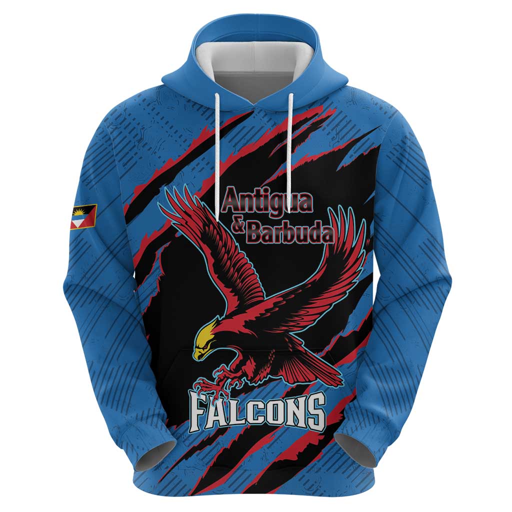 Custom Antigua and Barbuda Cricket Hoodie Go Champions Falcons