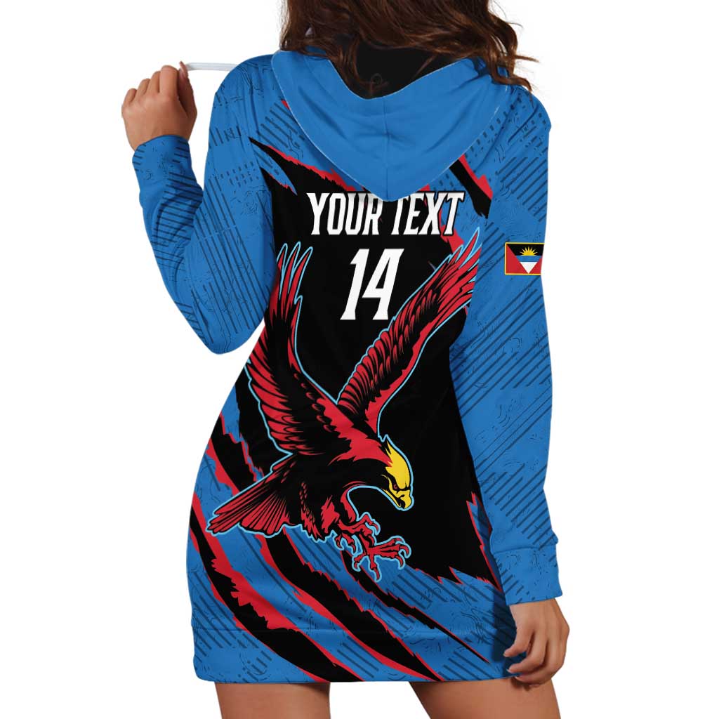 Custom Antigua and Barbuda Cricket Hoodie Dress Go Champions Falcons