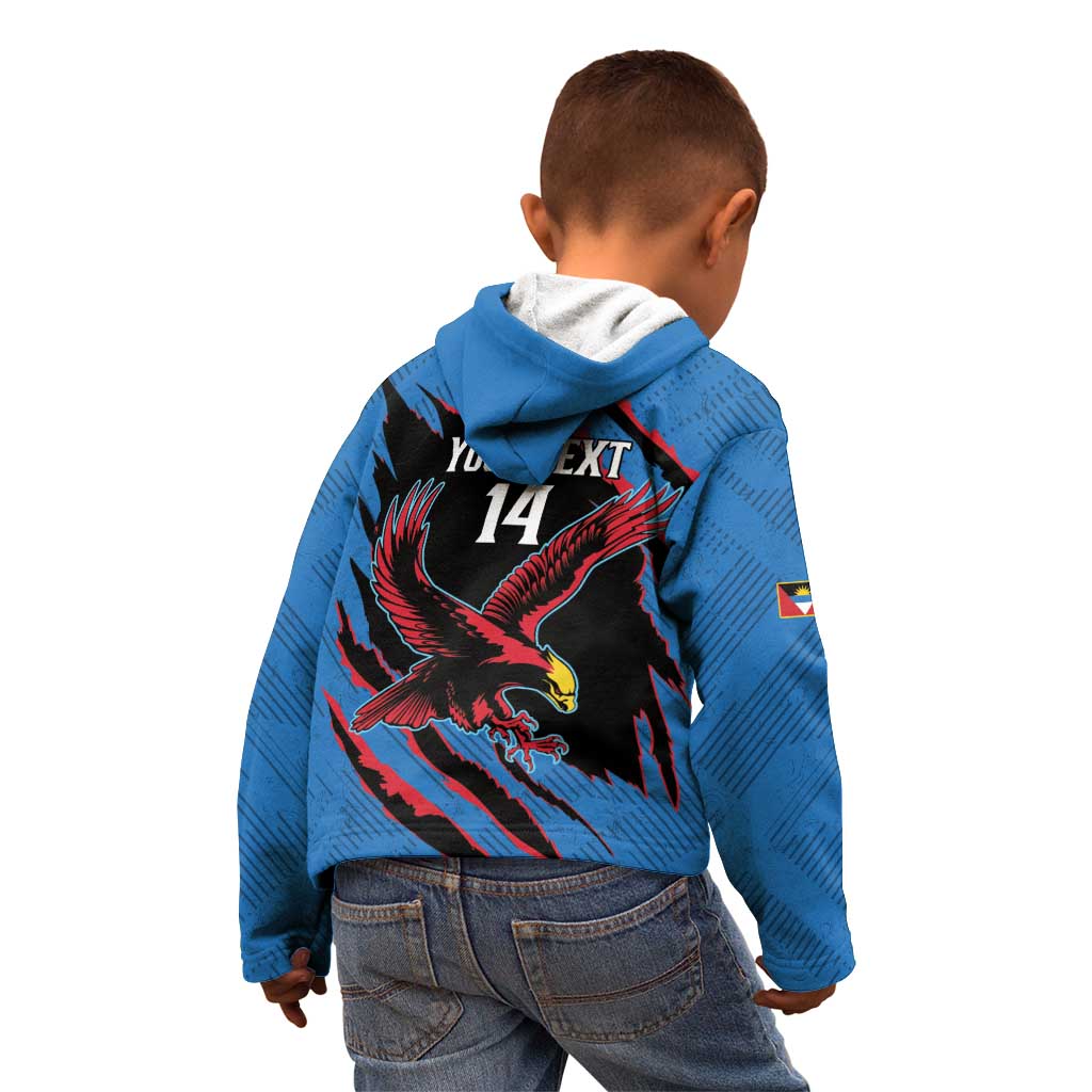 Custom Antigua and Barbuda Cricket Kid Hoodie Go Champions Falcons