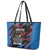 Custom Antigua and Barbuda Cricket Leather Tote Bag Go Champions Falcons