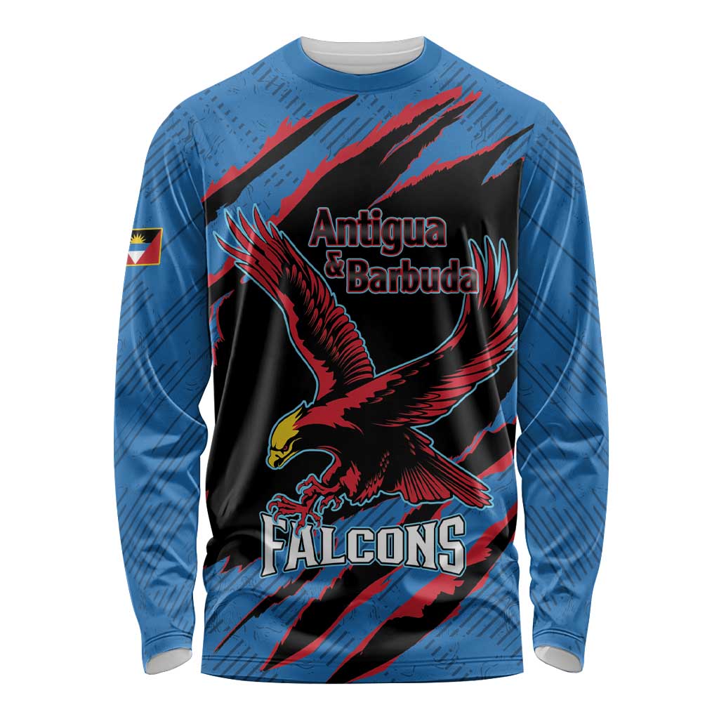 Custom Antigua and Barbuda Cricket Long Sleeve Shirt Go Champions Falcons