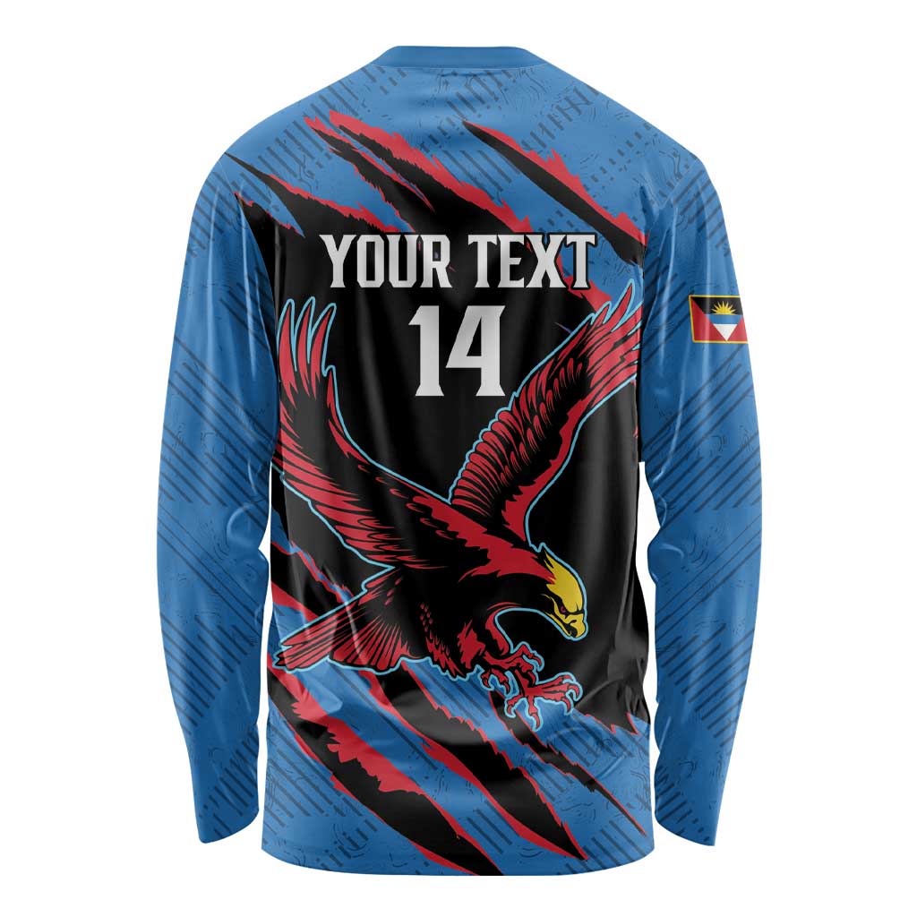 Custom Antigua and Barbuda Cricket Long Sleeve Shirt Go Champions Falcons
