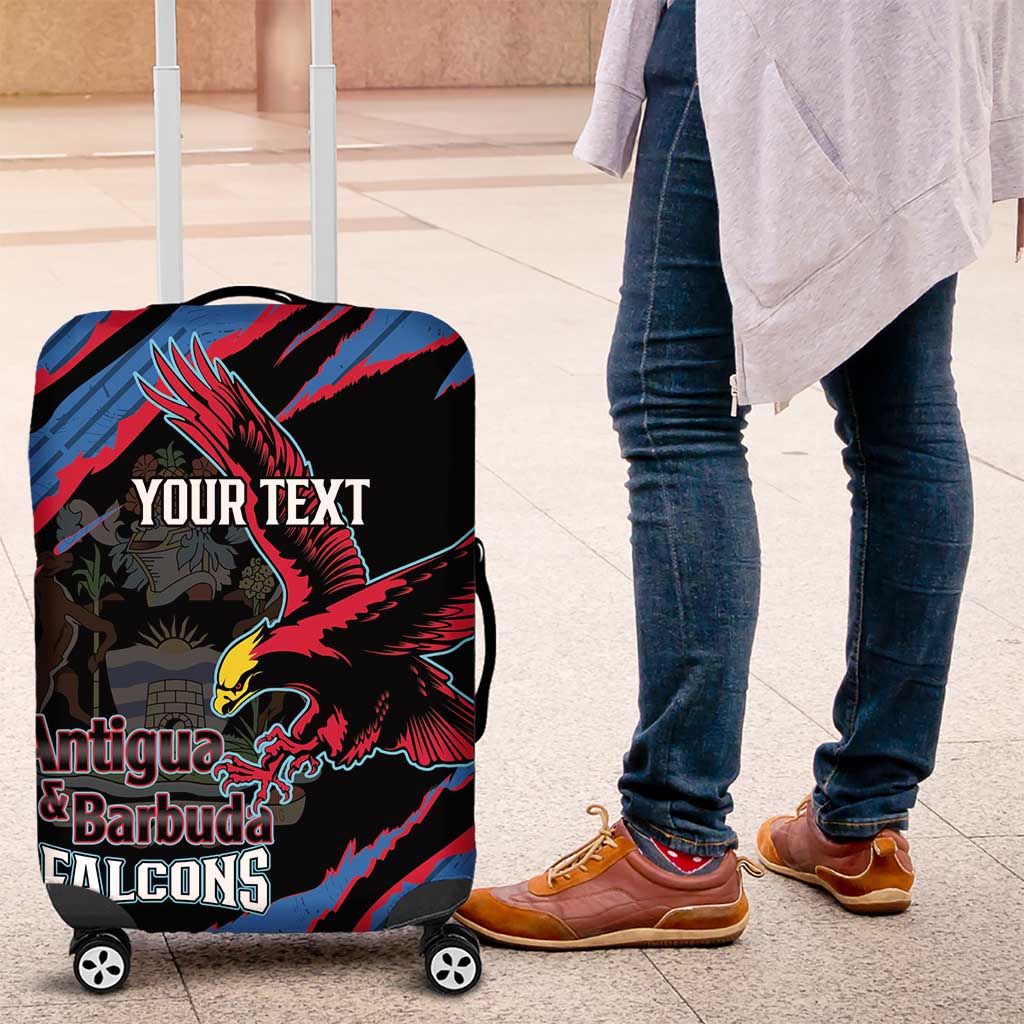 Custom Antigua and Barbuda Cricket Luggage Cover Go Champions Falcons