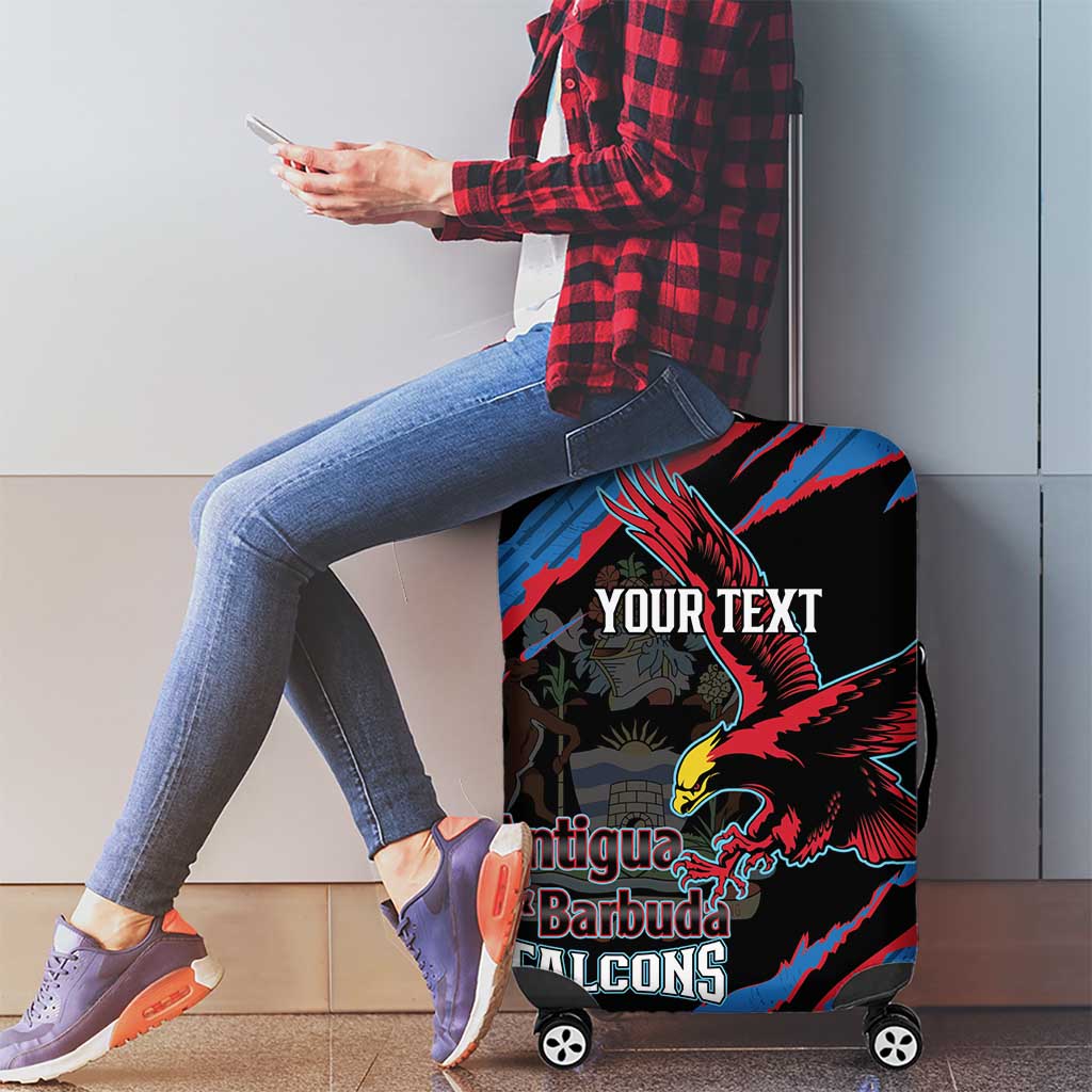 Custom Antigua and Barbuda Cricket Luggage Cover Go Champions Falcons