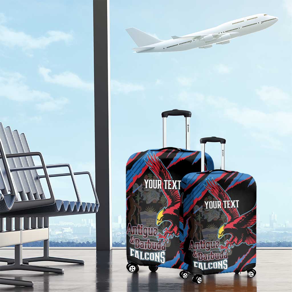 Custom Antigua and Barbuda Cricket Luggage Cover Go Champions Falcons