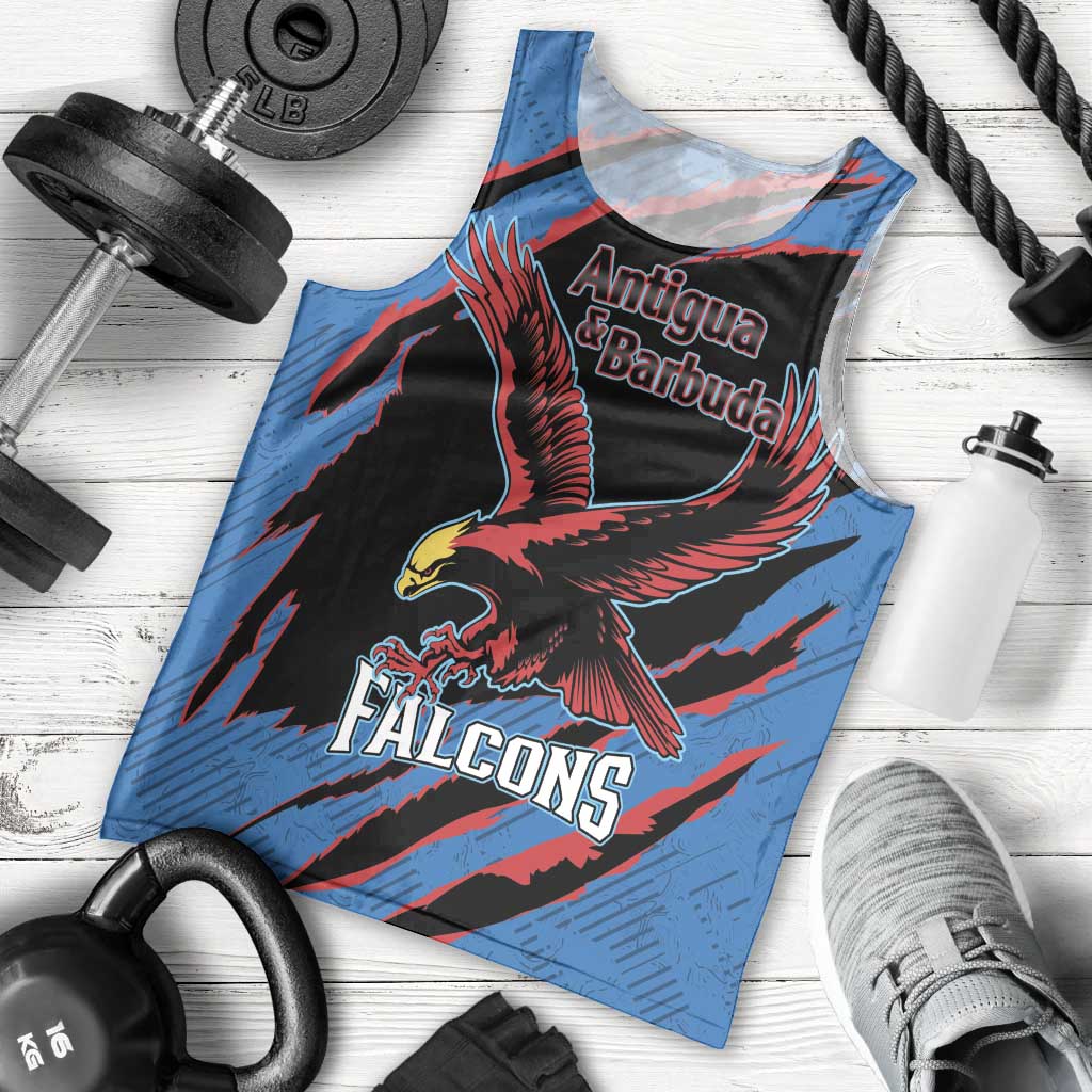 Custom Antigua and Barbuda Cricket Men Tank Top Go Champions Falcons