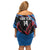 Custom Antigua and Barbuda Cricket Off Shoulder Short Dress Go Champions Falcons
