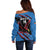 Custom Antigua and Barbuda Cricket Off Shoulder Sweater Go Champions Falcons