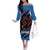 Custom Antigua and Barbuda Cricket Off The Shoulder Long Sleeve Dress Go Champions Falcons