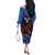 Custom Antigua and Barbuda Cricket Off The Shoulder Long Sleeve Dress Go Champions Falcons