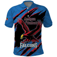 Custom Antigua and Barbuda Cricket Polo Shirt Go Champions Falcons