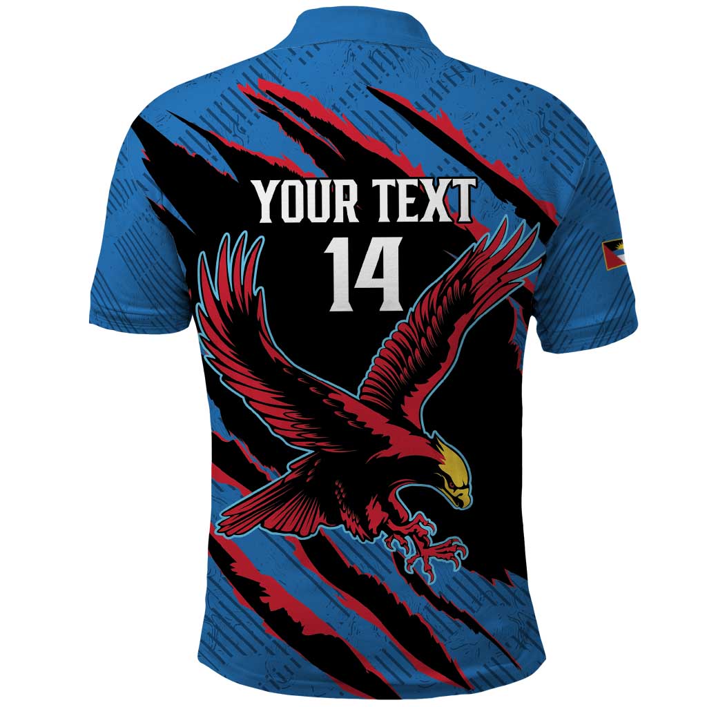Custom Antigua and Barbuda Cricket Polo Shirt Go Champions Falcons