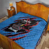 Custom Antigua and Barbuda Cricket Quilt Go Champions Falcons
