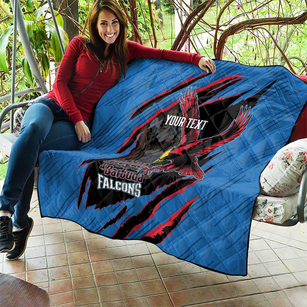Custom Antigua and Barbuda Cricket Quilt Go Champions Falcons