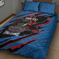 Custom Antigua and Barbuda Cricket Quilt Bed Set Go Champions Falcons