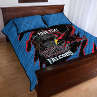 Custom Antigua and Barbuda Cricket Quilt Bed Set Go Champions Falcons