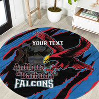 Custom Antigua and Barbuda Cricket Round Carpet Go Champions Falcons