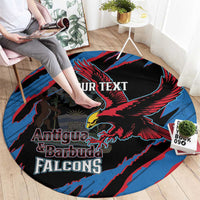 Custom Antigua and Barbuda Cricket Round Carpet Go Champions Falcons