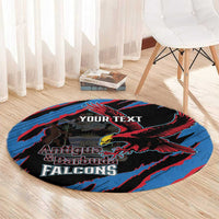 Custom Antigua and Barbuda Cricket Round Carpet Go Champions Falcons