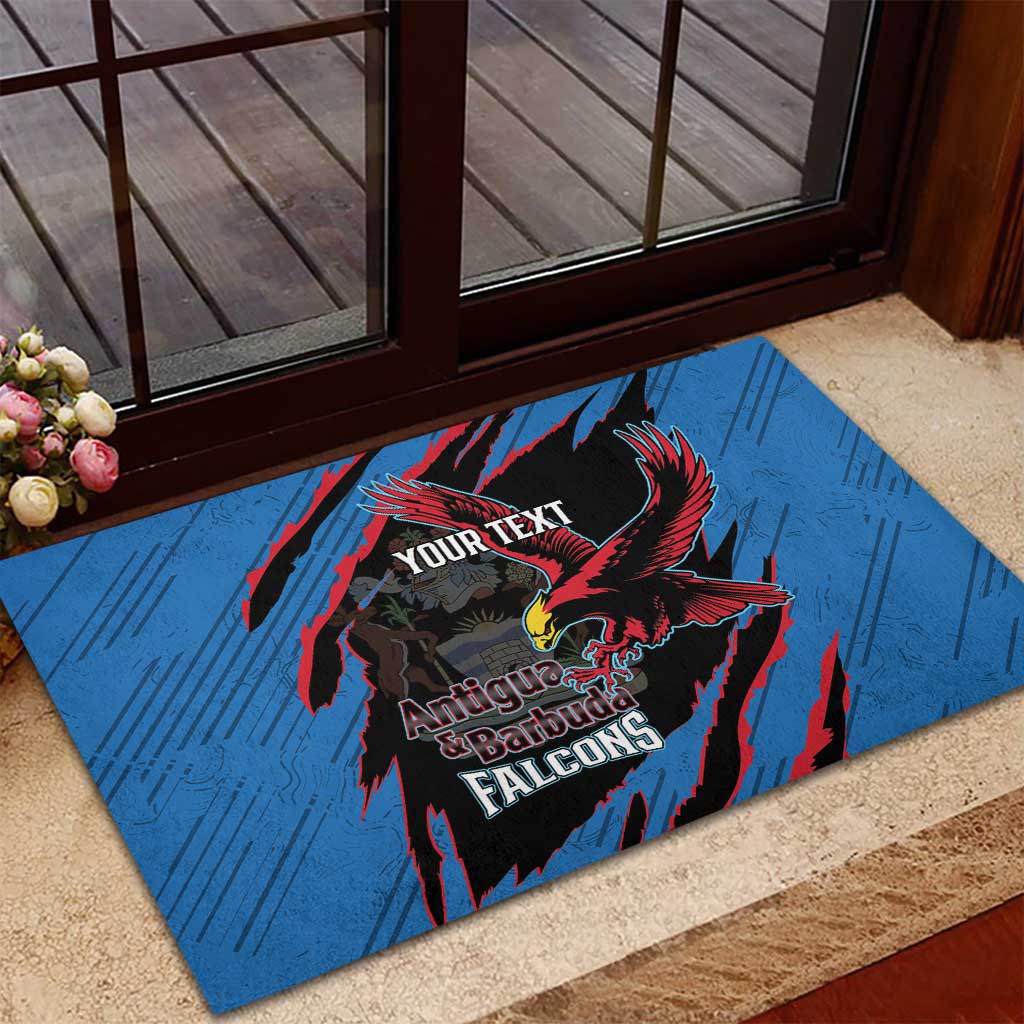 Custom Antigua and Barbuda Cricket Rubber Doormat Go Champions Falcons