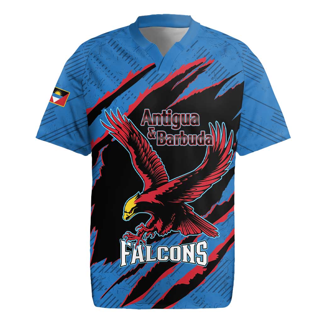 Custom Antigua and Barbuda Cricket Rugby Jersey Go Champions Falcons