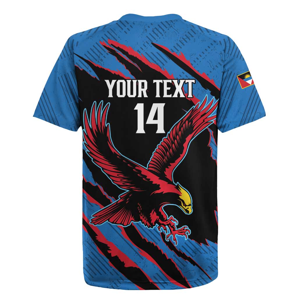 Custom Antigua and Barbuda Cricket Rugby Jersey Go Champions Falcons