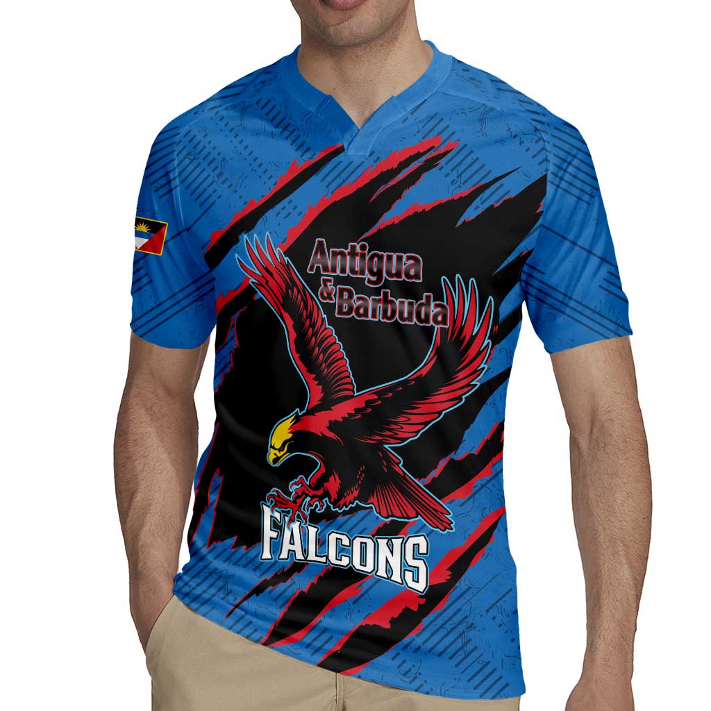 Custom Antigua and Barbuda Cricket Rugby Jersey Go Champions Falcons
