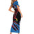 Custom Antigua and Barbuda Cricket Short Sleeve Bodycon Dress Go Champions Falcons