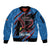 Custom Antigua and Barbuda Cricket Sleeve Zip Bomber Jacket Go Champions Falcons