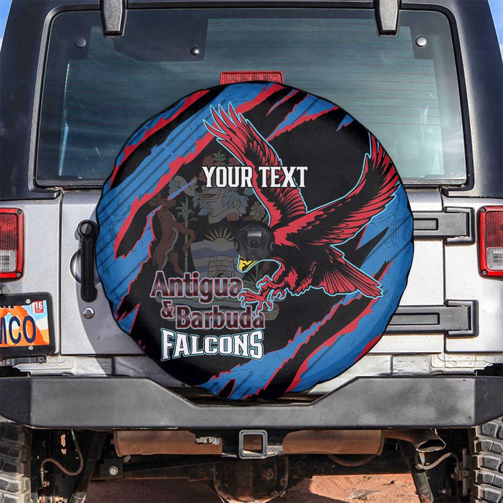 Custom Antigua and Barbuda Cricket Spare Tire Cover Go Champions Falcons