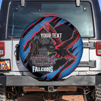 Custom Antigua and Barbuda Cricket Spare Tire Cover Go Champions Falcons
