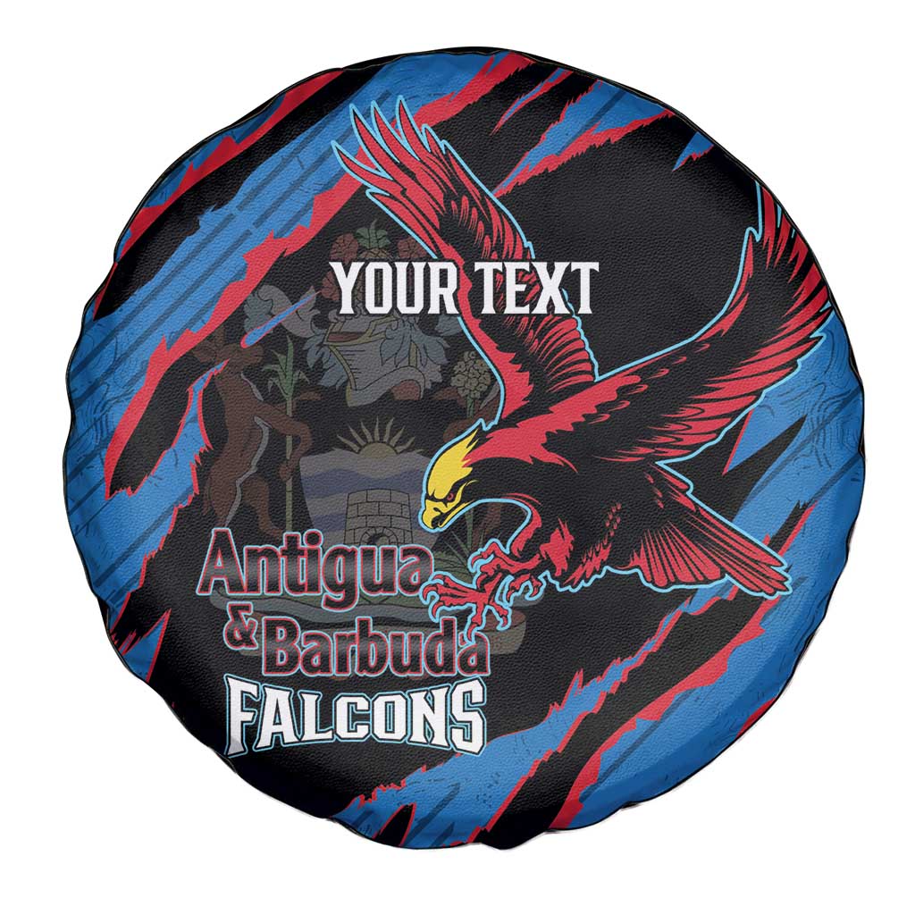 Custom Antigua and Barbuda Cricket Spare Tire Cover Go Champions Falcons