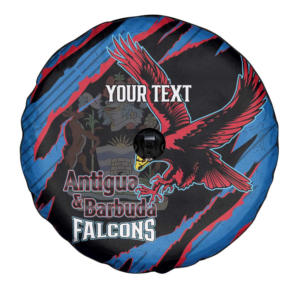 Custom Antigua and Barbuda Cricket Spare Tire Cover Go Champions Falcons