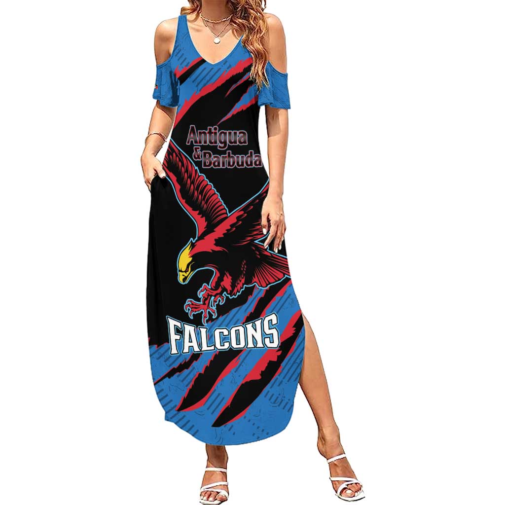 Custom Antigua and Barbuda Cricket Summer Maxi Dress Go Champions Falcons